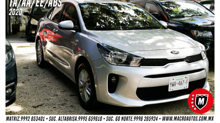 KIA RIO 2020 LX PLATA AUTOMATICO