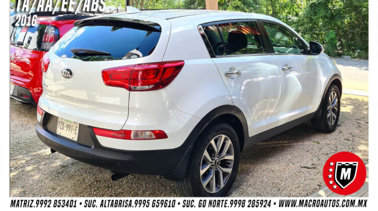 KIA SPORTAGE EX 2016 BLANCA AUTOMATICA.