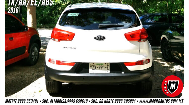 KIA SPORTAGE EX 2016 BLANCA AUTOMATICA.